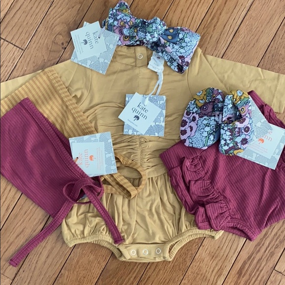 kate quinn Other - Kate Quinn 0-3 month bundle/6 items/mulberry/curry
